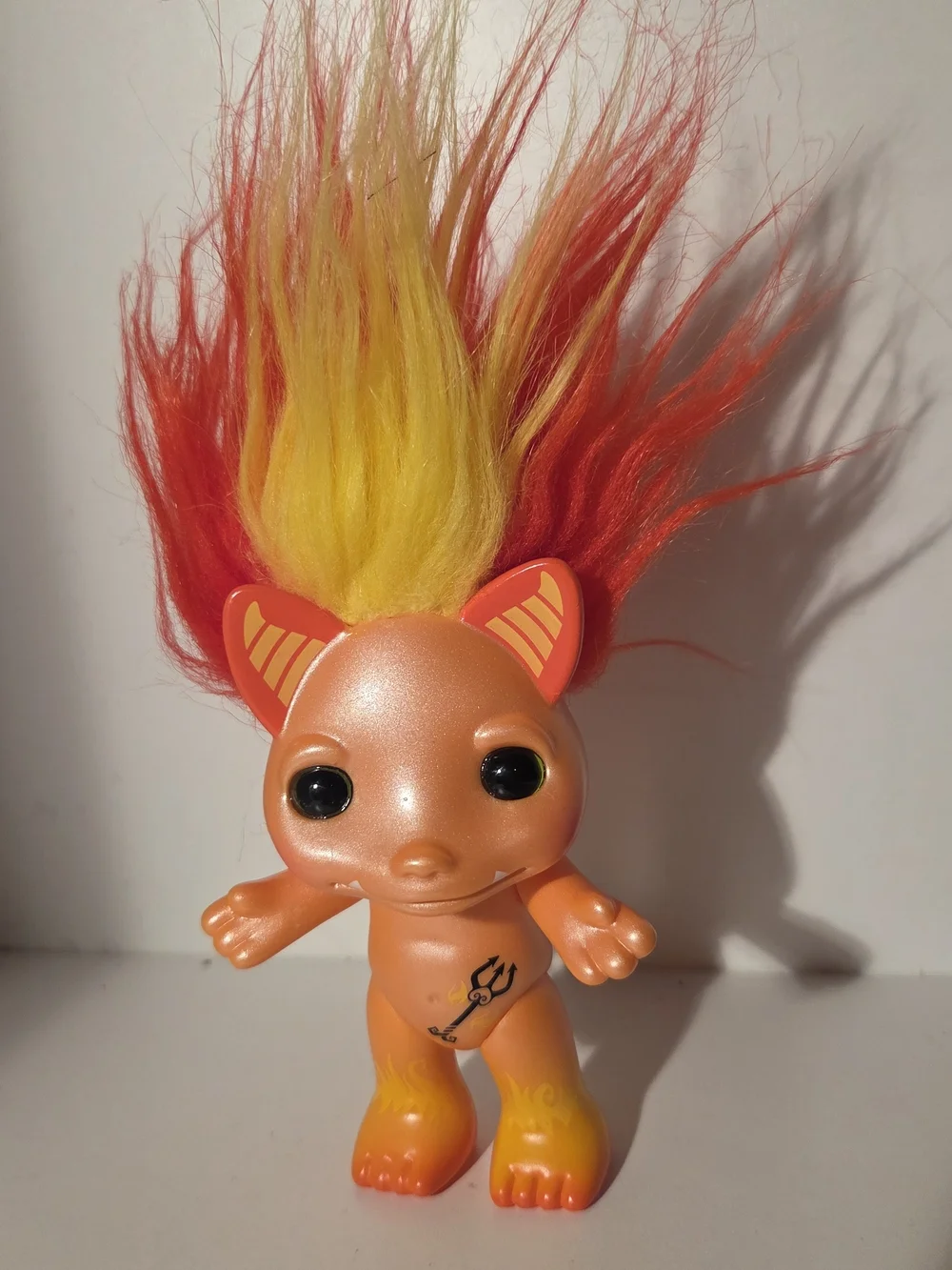 Lil D Firesprite Flame-Top Kids Hair & Skin Toy Figure - Orange